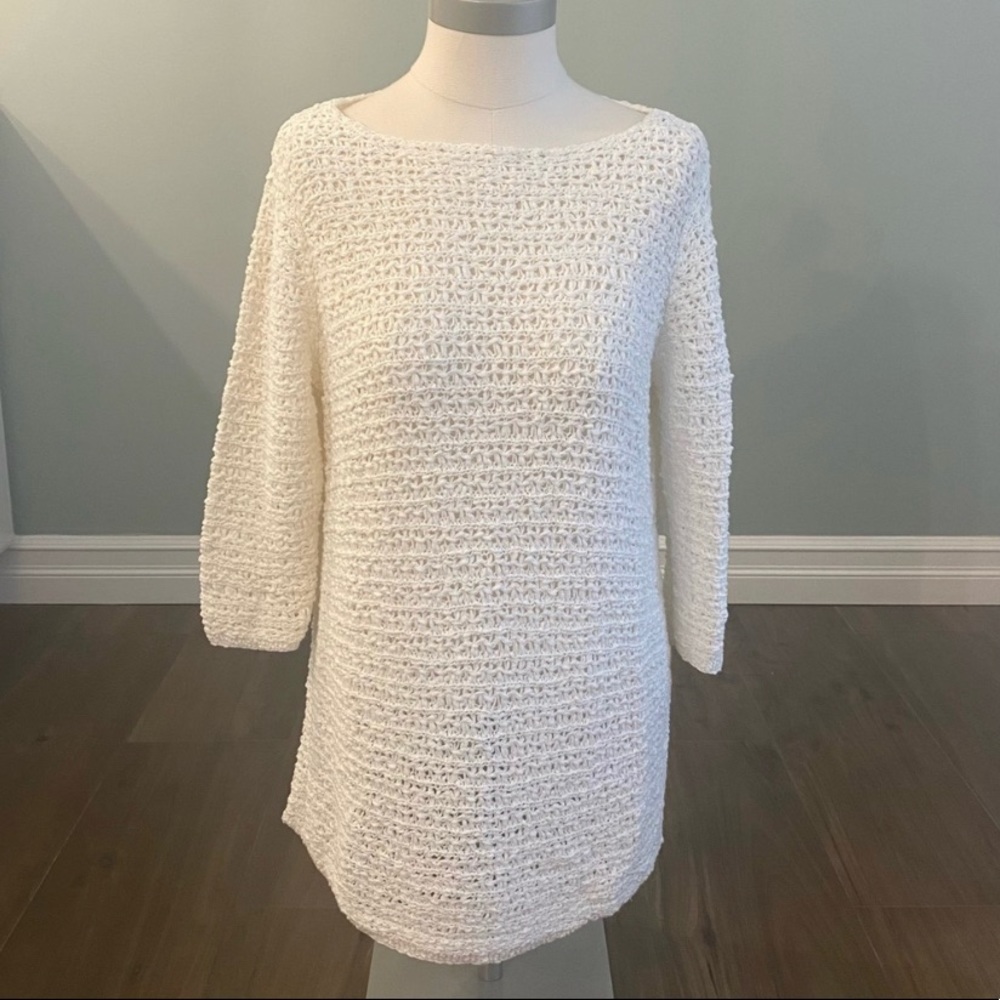 JJILL chunky knit sweater - white - size S